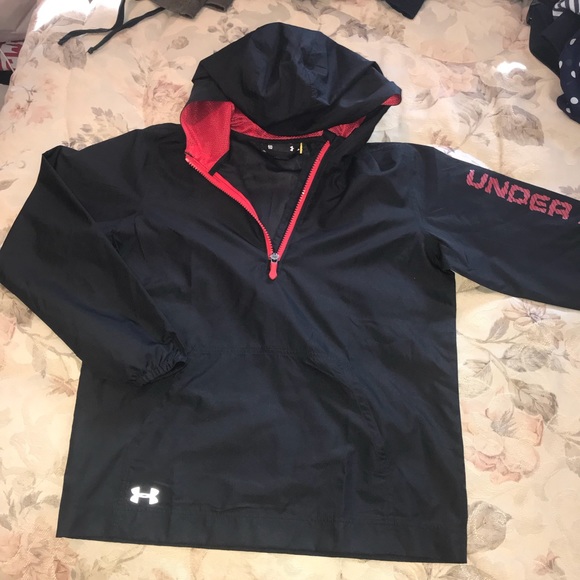 NWT BOYS YTH UNDER ARMOUR UA STORM COLD GEAR WATERPROOF HENLEY HOODIE JACKET XL